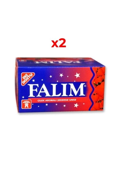 Falım Tekli Çilek Aromalı Şekersiz Sakız 10'lü X 2 Kutu ürün görseli 1
