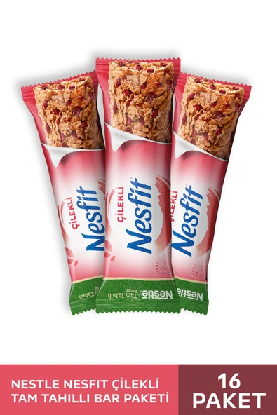 Nesfit Nestlé Çilekli Tam Tahıllı Bar 16x23,5g ürün görseli 1