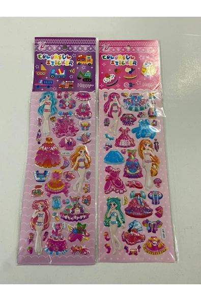 BONBON 2'li Giydirmeli Renkli Kabartmalı Lüks Sticker ürün görseli 1