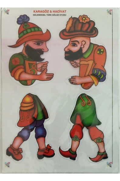 Can Toys Hacivat Ve Karagöz Kukla Oyun Seti(ŞEFFAF PLASTİK/PVC) - 30 CM ürün görseli 1