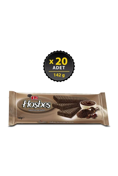 Eti Hoşbeş Kakao KremalI Gofret 142 g x 20 Adet ürün görseli 1