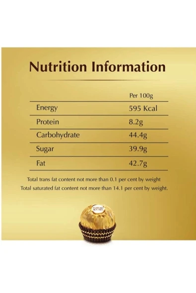 Ferrero Rocher 16'lı, 200 Gr ( Fındıklı Çokolat) - Resim 8