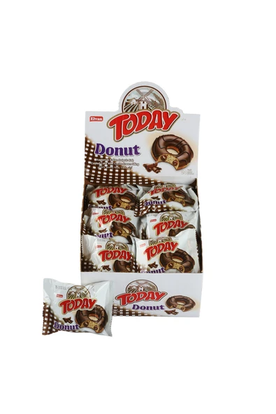 Elvan Today Donut Kek Kakaolu 35 Gr. 24 Adet (1 Kutu) ürün görseli 1