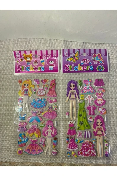 sticker Giydirmeli Kız Bebek 2'li Set ürün görseli 1