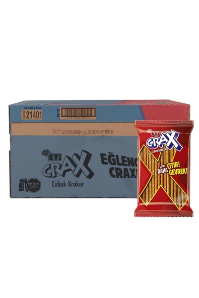 Eti Crax Çubuk Kraker Sade 40 g x 34 Adet ürün görseli 1