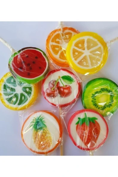 Fu-HaS Meyveli Lolipop Renkli Şekerler Polonya Şekeri 25gr 6 Adet ürün görseli 1