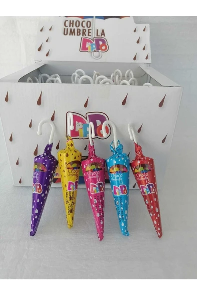 ZİRVE ÇİKOLATA Dippo Choco Umbrella- Şemsiye Çikolata 30 Lu ürün görseli 1