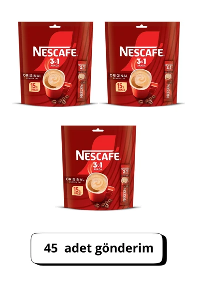 Nescafe 3'ü 1 Arada 45 X 17,5 gr ürün görseli 1