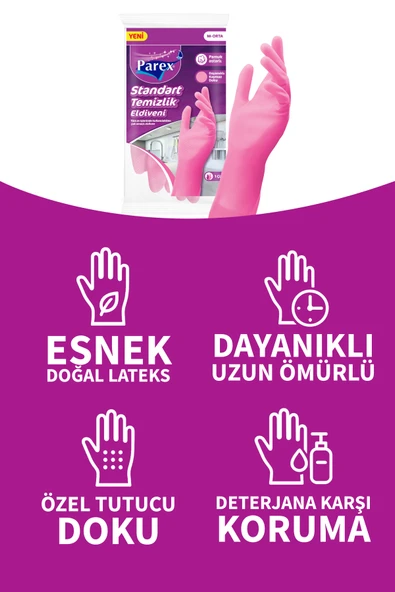 Parex Standart Eldiven Orta Boy İkili Set - Resim 4