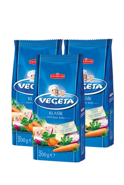 Vegeta Klasik Sebzeli Lezzet Arttırıcı Baharat Çeşni 200 GR X3 ürün görseli 1