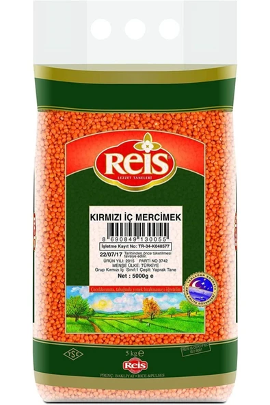 Reis Kırmızı Mercimek 5 Kg ürün görseli 1
