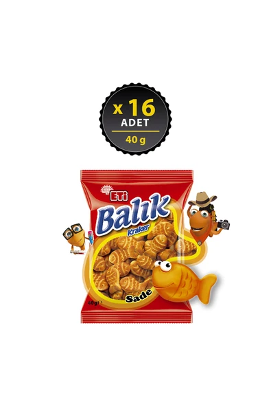 Eti Balık Kraker 40 g x 16 Adet ürün görseli 1
