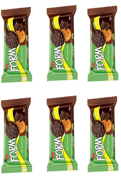 Eti Form Çikolata Kaplı Lifli Bisküvi 50 Gr X 6 Adet ürün görseli 1