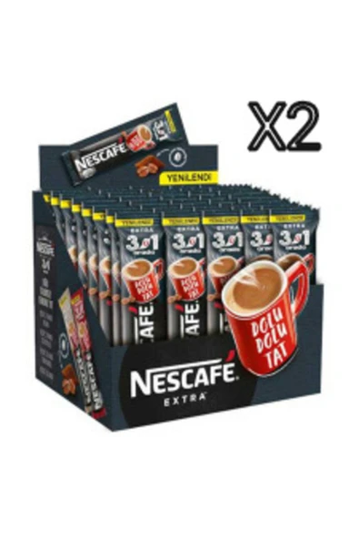 Nestle Nescafe Extra 3'ü 1 Arada Hazır Kahve 48'li X 2 Adet ürün görseli 1