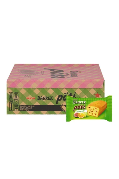 Ülker Dankek Pöti Muffin Kek Meyveli 35 g x 24 Adet ürün görseli 1
