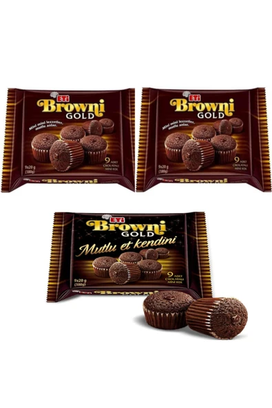 Eti Browni Gold Kakaolu 3 Adet (180gr) ürün görseli 1