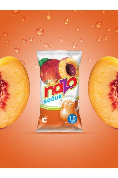 NAZO 9 Gr. Şeftali Aromalı Toz İçecek 24 Lü ürün görseli 1