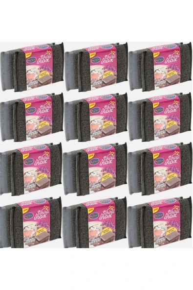 MyClean 2li 24 Çift power Master Inox Paslanmaz Çelik Işlemeli Magic Force Bulaşık Süngeri ürün görseli 1