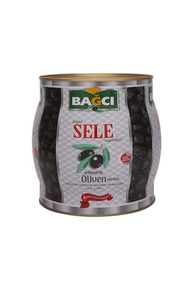 Bağcı Siyah Sele Zeytin Fıçı Teneke 2 Kg ürün görseli 1