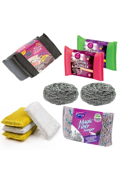 MyClean Power Master Inox Magic Fiber Shine Ovma Telli Bulaşık Temizlik Seti ürün görseli 1