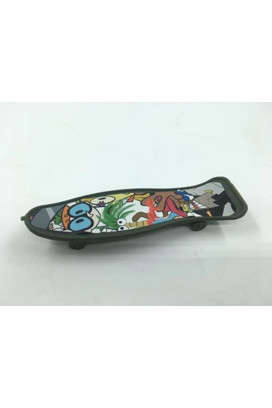 Ermap Skateboard Parmak Kaykay 4lü Baskılı Set Siyah Plastik Tek Ebat ürün görseli 1