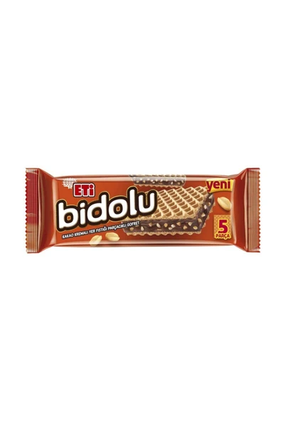 Eti Bidolu Kakao Kremalı Yer Fıstığı Parçacıklı Gofret 81 G*12 ürün görseli 1
