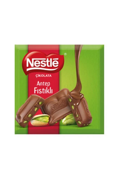 Nestle Antep Fıstıklı Sütlü Kare Çikolata 60 G * 1 Adet ürün görseli 1