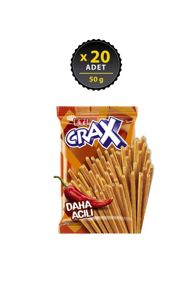 Eti Crax Acılı Çubuk Kraker 50 g x 20 Adet ürün görseli 1