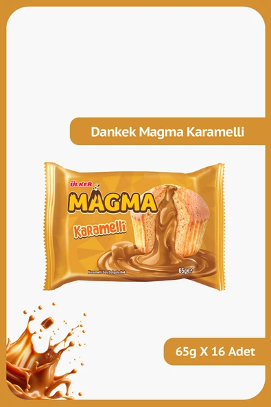 Ülker DANKEK Magma Karamelli Kek - 65 gram - 16 Adet ürün görseli 1