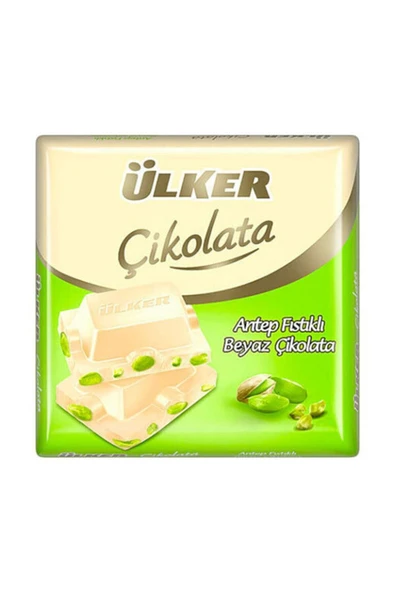 Ülker Beyaz Antep Fıstıklı Kare Çikolata 65 Gr X 1 Adet ürün görseli 1
