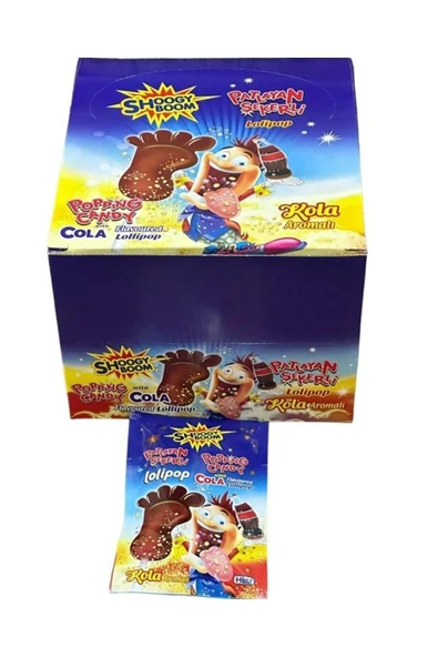 Hleks Patlayan Şekerli Ayak Lolipop Colalı 12 gr 16'li ürün görseli 1