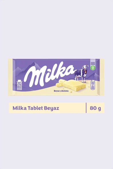 Milka Beyaz Çikolata 80gr - 6 adet - Resim 2