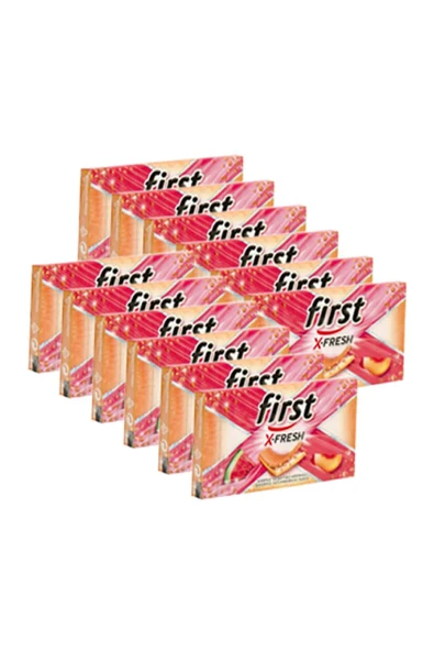 First Sensations X-Fresh Şeftali Karpuz Aromalı Sakız 27 gr x 12 ürün görseli 1