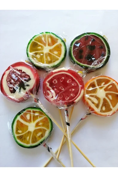 Candy Alaiye Polonya Lolipop Şeker. 10 Adet Meyve Çeşnili Şeker. ürün görseli 1