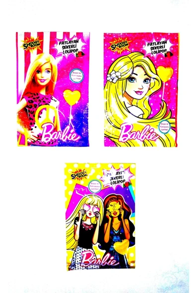 Hleks Barbie Patlayan Şekerli Lolipop(12gr) 3 Adet ürün görseli 1