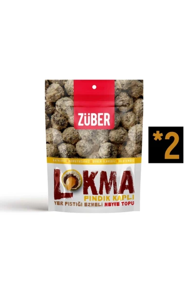 Zeyrek Gurme Züber Lokma Fındık Kaplı Fıstık Ezmeli Meyve Topu 96g X 2 Paket ürün görseli 1
