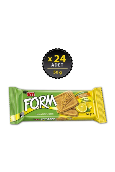 Eti Form Limon Lifli Kepekli Bisküvi 50 g x 24 Adet ürün görseli 1