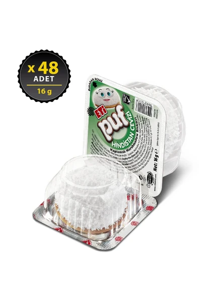 Eti Puf Hindistan Cevizli Bisküvi 16 g x 48 Adet ürün görseli 1
