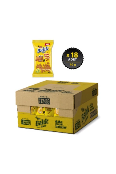 Eti Mini Mısırlı Balık Kraker 40gr X 18 Adet ürün görseli 1