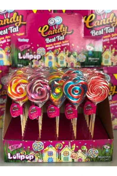 Umut Ticaret Candy Best Tat Lolipop Sosyete Şekeri 50 Adet Rengarenk Çeşitli Şeker ürün görseli 1