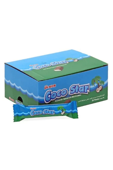 Ülker Cocostar Hindistan Cevizli Çikolata Bar 24 Adet 25 gr ürün görseli 1
