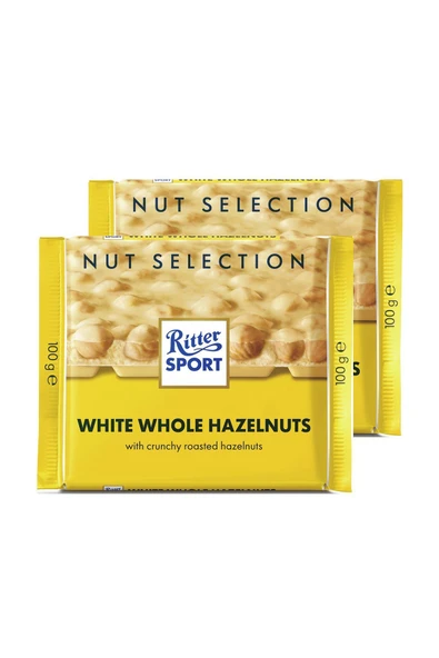 Ritter Sport White Whole Hazelnuts 100 G x 2 ürün görseli 1