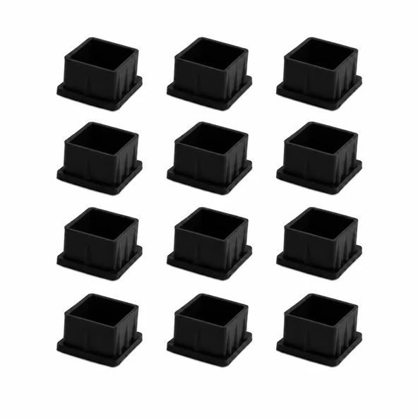 (30x30 mm) İç Takoz Masa Sandalye Sehpa Ayak Tapası Kare Tıpa Papuç Parke Zemin Koruyucu 12 Adet ürün görseli 1