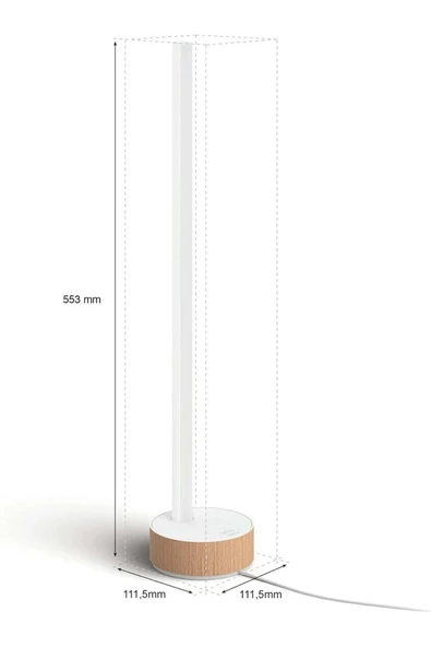 Philips Hue Gradient Signe Masa Lambası - Meşe - Resim 3