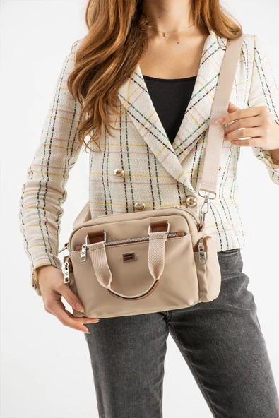 Sedef çanta Ss 1422 Kadın Omuz Çantası El Çantası Çapraz Çanta KUM TABA ürün görseli 1