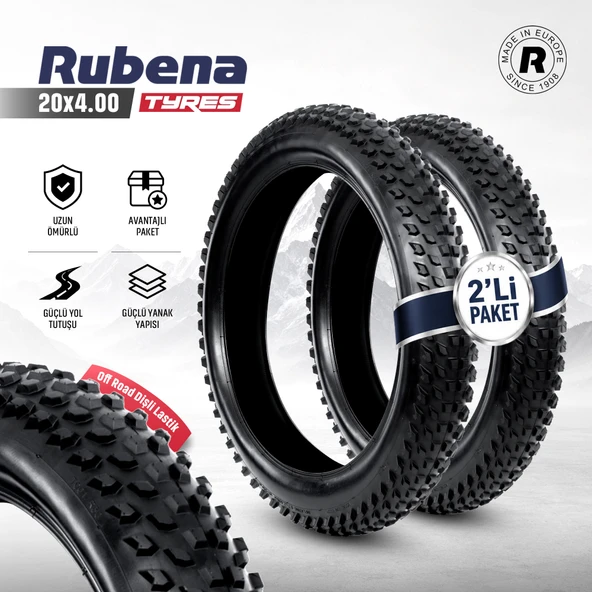 Rubena 20X4.00 Dış Lastik Off Road 100-406 R30 2 li Set ürün görseli 1