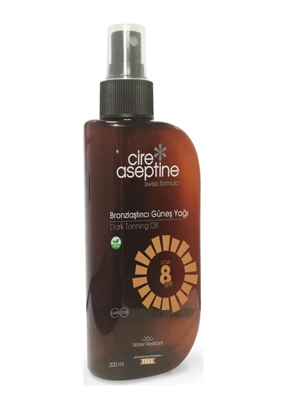 Cire Aseptine Bronzlaştırıcı Güneş Yağı SPF8 200 ml ürün görseli 1
