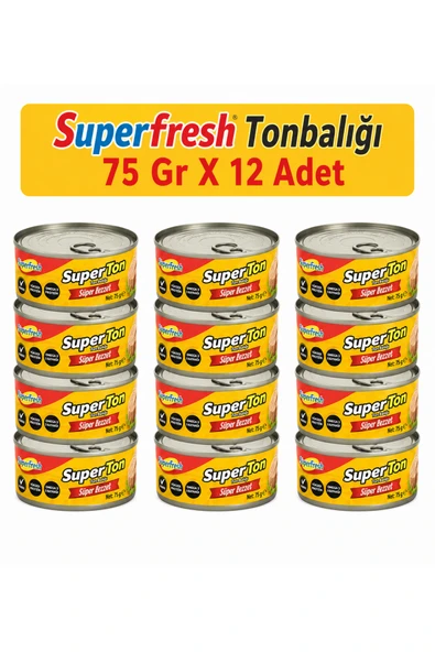 Superfresh Süperton Ton Balığı 75 Gr X 12 Adet ürün görseli 1