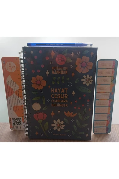 Geleceğin Yıldızları Motivasyon Ajandam Tarihsiz Sipiralli Stecer Sayfalı ve Sezgistore Ayraç+Kalem ürün görseli 1