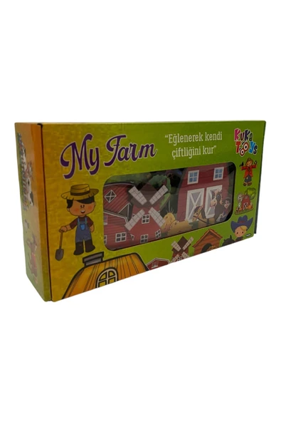 My Farm 24 Parçaahşap Oyuncak Kutu Oyunu Etkinlik Geliştirici Eğlenceli Kendin Çiftlik Kur Puzzle ürün görseli 1